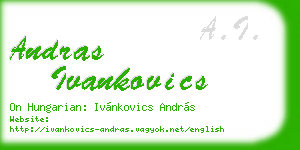 andras ivankovics business card